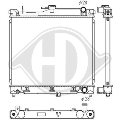Bilde av DIEDERICHS DCM3083 Radiator 374 450 27 Climate SUZUKI: Jimny SUV