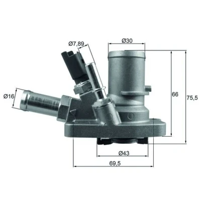 Bilde av MAHLE ORIGINAL TI 258 80 Termostat med tetning