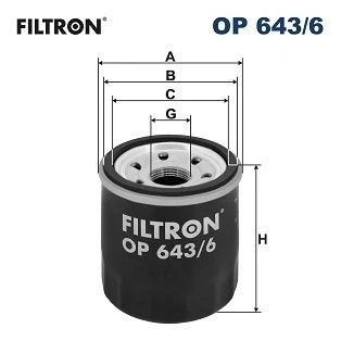 Bilde av FILTRON OP 643/6 Oljefilter M 20 X 1.5 Påskruingsfilter RENAULT: MEGANE 3 Grandtour, GRAND SCENIC 3, DACIA: Duster SUV, Dokker Stasjonsvogn