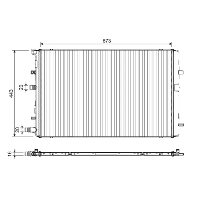 Bilde av VALEO 701395 Radiator Aluminium 500 50 Kjøleribber loddet