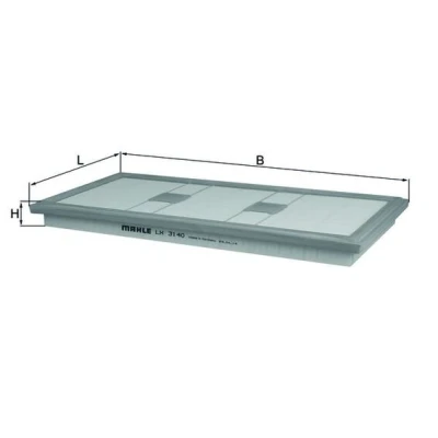 Bilde av MAHLE ORIGINAL LX 3140 Luftfilter 31,3 424 201,2 Filterinnsats MERCEDES BENZ: E Klasse T modell, C Sedan, Sedan