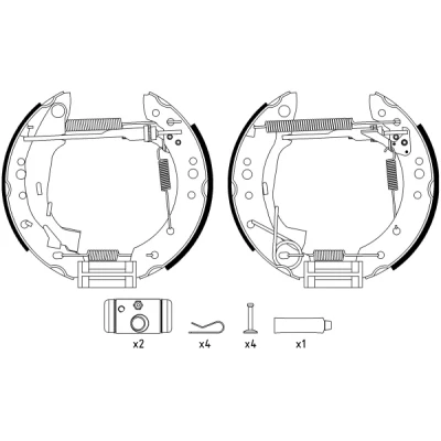 Bilde av TEXTAR Shoe Kit Pro 84059801 bremsesett, trommebremse med hjulsylinder brems, justering
