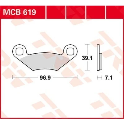 Bilde av TRW Organic Allround MCB619 Bremseklosser