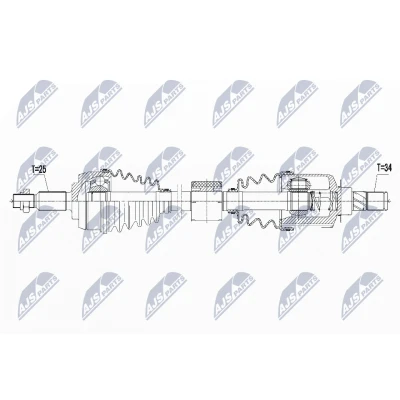 Bilde av Drivaksel renault captur I (j5_, H5_), Framaksel, Framaksel venstre, i, 391010433R