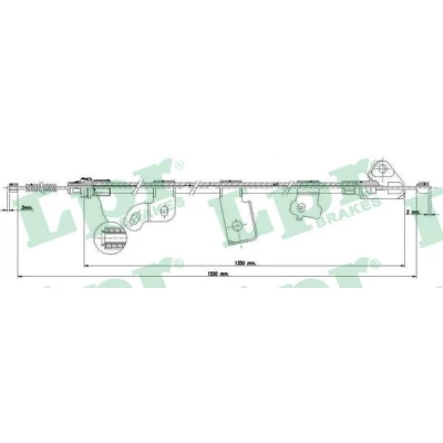 Bilde av LPR C0889B Bremsekabel 1552/1347 Trommelbrems TOYOTA: Yaris I Hatchback