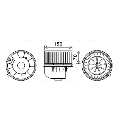 Bilde av PRASCO VN8354 Elektromotor, innendørsvifte 12