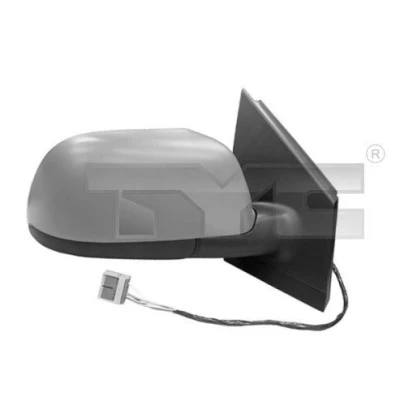 Bilde av Sidespeil Tyc 337 0167 høyre grunnet for elektrisk speiljustering, konveks, kan varmes opp VOLKSWAGEN: Polo IV Hatchback