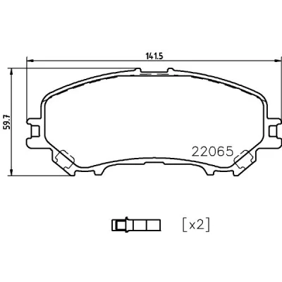 Bilde av HELLA 8DB 355 021 861 Bremseklosser med akustisk slitasjevarsel tilbehør NISSAN: Qashqai 2, X Trail, RENAULT: Koleos 2