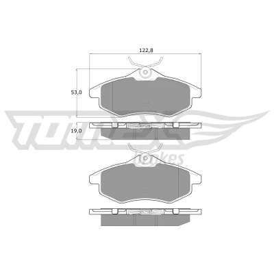 Bilde av TOMEX brakes TX 13 28 Bremseklosser framaksel CITROËN: C3 I Hatchback