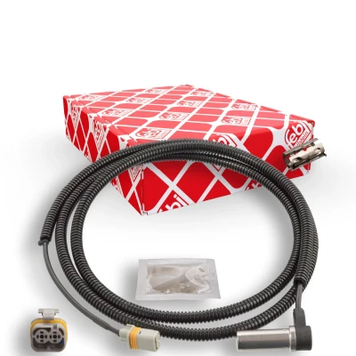 Bilde av FEBI BILSTEIN 103768 ABS Sensor framaksel venstre med fett, hylse 1700Ohm 1850mm 1910mm MAN: TGX