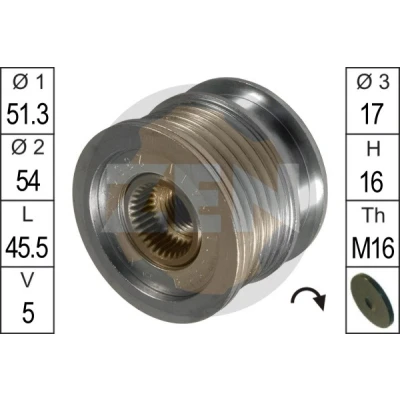 Bilde av Frihjul, dynamo, mercedes benz A klass [w168], vaneo [414], 166 155 02 15, 668 00 07 1