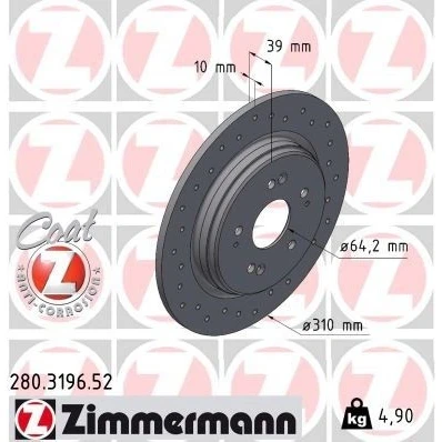 Bilde av Bremseskive, Bakaksel, honda cr v v, 42510 TLA A00, TLY H00, TNY E00