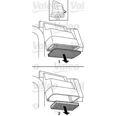 Bilde av VALEO CLIMFILTER COMFORT 716001 Kupéfilter Partikkelfilter 227 107 20 DAF: LF 45