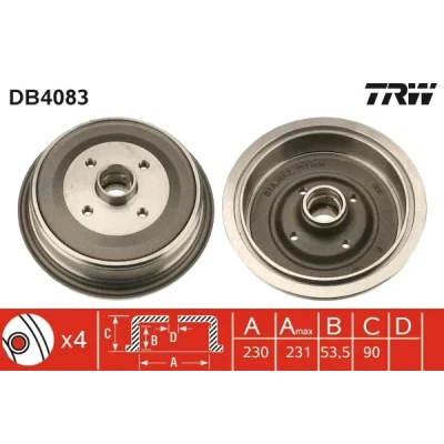 Bilde av TRW DB4083 Bremsetrommel 246