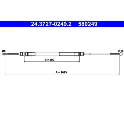 Bilde av ATE 24.3727 0249.2 Bremsekabel 1693