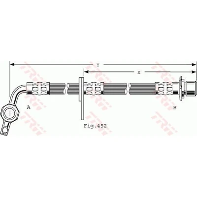 Bilde av TRW PHD496 Bremseslange 415 M10x1 TOYOTA: Land Cruiser 100