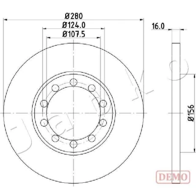 Bilde av JAPKO 610314C Bremseskiver bakaksel 280 16 5 fullt ut spraylakkert FORD: Transit Mk6 Van, Minibuss, Flatvogn lastebil/Chassis