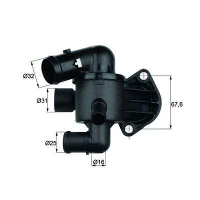 Bilde av MAHLE ORIGINAL TI 33 87 Termostat med tetning SKODA: Octavia 2 Combi, Superb II Stasjonsvogn, Yeti, VOLKSWAGEN: Passat B6 Variant, Sedan