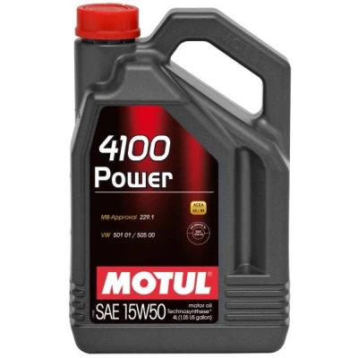 Bilde av Motul 4100 Power 15W 50 4l Motorolje 100271 MERCEDES BENZ: E Klasse T modell, Sedan, C VOLKSWAGEN: Polo IV Hatchback
