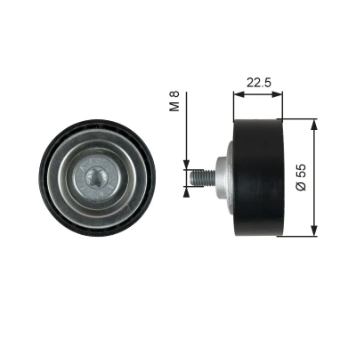 Bilde av GATES T36767 Styrerulle FleetRunner Micro V Stretch Fit TOYOTA: Avensis III Stasjonsvogn, MINI: Countryman