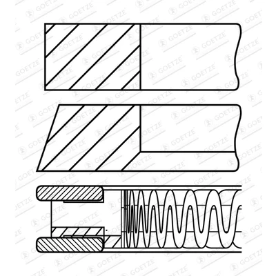 Bilde av GOETZE ENGINE 08 438400 00 Stempelringsett 94 TOYOTA: RAV4 III SUV
