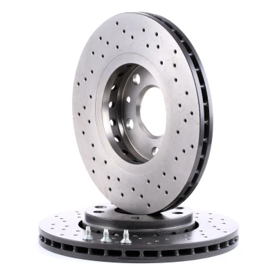 Bilde av BREMBO XTRA LINE 09.A727.1X Bremseskiver 280 24 5 perforert / ventilert belagt høy karbon med skruer RENAULT: MEGANE 3 Grandtour, Zoe, SCENIC
