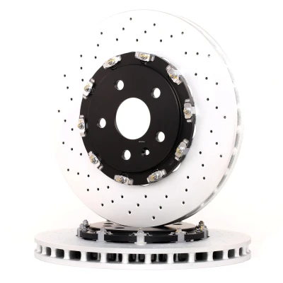 Bilde av BREMBO TWO PIECE FLOATING DISCS LINE 09.A804.33 Bremseskiver 355 32 5 perforert / ventilert, todelt bremseskive belagt høy karbon med skruer