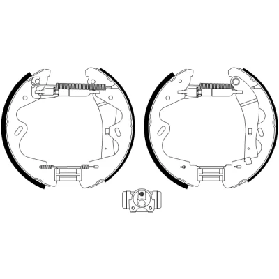 Bilde av TEXTAR Shoe Kit Pro 84065100 bremsesett, trommebremse med hjulsylinder brems, justering