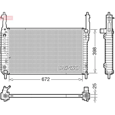 Bilde av DENSO DRM20123 Radiator 672 418 25