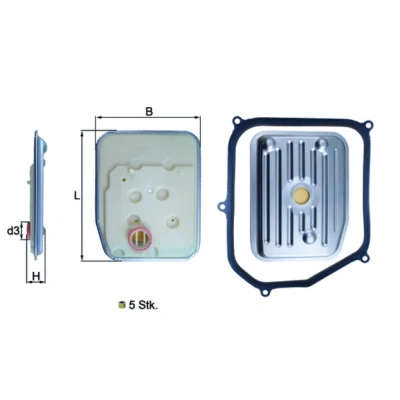 Bilde av MAHLE ORIGINAL HX 147KIT Automatgirfilter med tetning VOLKSWAGEN: Multivan 5 (7HM, Passat B6 Variant, TRANSPORTER 4 Bus, SKODA: Octavia 1 Combi
