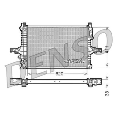 Bilde av DENSO DRM33066 Radiator Aluminium 620 411 38 VOLVO: XC70 I Cross Country, C70 Coupé, V70 2