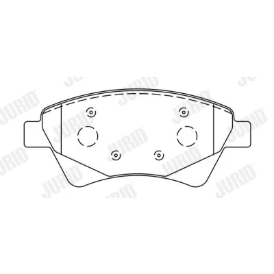 Bilde av JURID 573124J Bremseklosser ikke klargjort for slitasjeindikator med tilbehør RENAULT: Kangoo I, SCENIC 2, MEGANE 2 Kombi