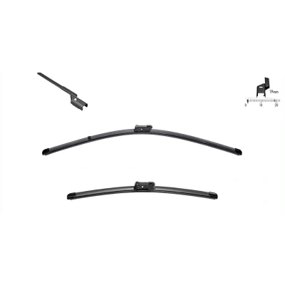 Bilde av Vindusvisker Valeo Silencio X.trm, Flat Blade Set 574338 foran Rammeløs Top Lock