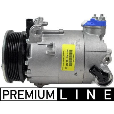 Bilde av MAHLE ORIGINAL ACP 1394 000P Kompressor 7VS16ec 12 PAG 46 YF R 1234yf, 134a uten oljeutslippsskrue LAND ROVER: Range Rover Evoque