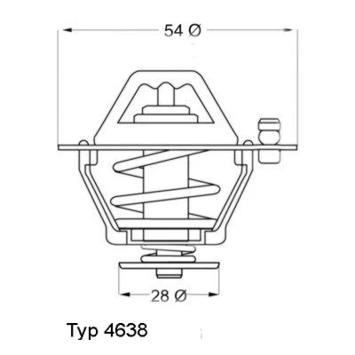 Bilde av WAHLER 4638.82D Termostat 82 med tetning MITSUBISHI: L200 III Pick up, L400 Van