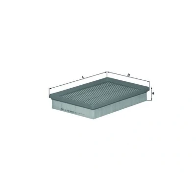 Bilde av MAHLE ORIGINAL LX 1661 Luftfilter 42,3 162 257,1, 256,0 Filterinnsats FORD: Transit Mk6 Flatvogn lastebil/Chassis, CHRYSLER: PT Cruiser Stasjonsvogn