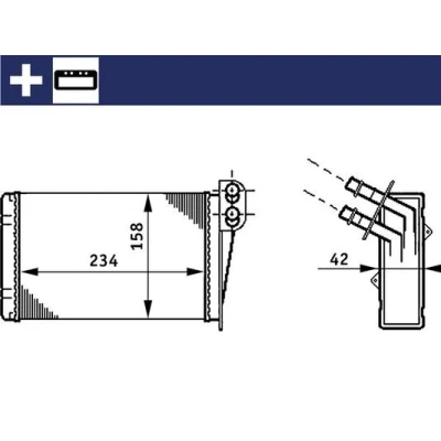 Bilde av MAHLE ORIGINAL AH 73 000S Varmeveksler med påbyggingsdeler
