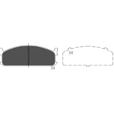 Bilde av KAVO PARTS KBP 3505 Bremseklosser