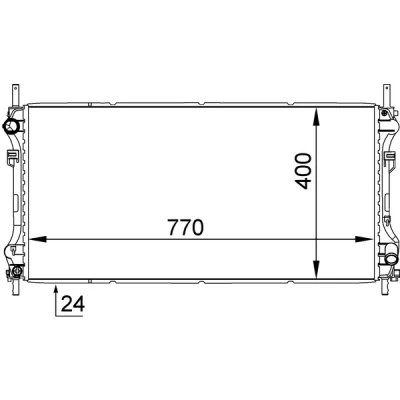 Bilde av MAHLE ORIGINAL CR 1143 000S Radiator for kjøretøy med/uten klimaanlegg 770 421 24 Kjøleribber loddet