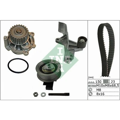 Bilde av INA 530 0546 31 vannpumpe + Registerreimsett med AUDI: A6 C5 Avant, A4 B7 B6 VOLKSWAGEN: Passat B5 GP Stasjonsvogn