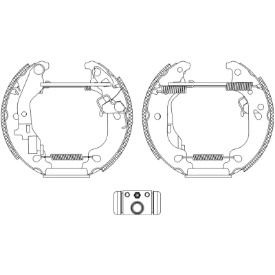 Bilde av TEXTAR Shoe Kit Pro 84054300 bremsesett, trommebremse med hjulsylinder brems, justering