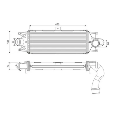 Bilde av VALEO 818390 Ladeluftkjøler Aluminium uten sensor IVECO: DAILY 4