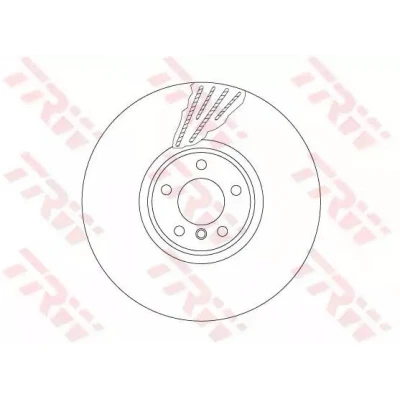 Bilde av TRW DF6618S Bremseskiver 385 36 5 120 ventilert, todelt bremseskive høy karbon BMW: X5, X6