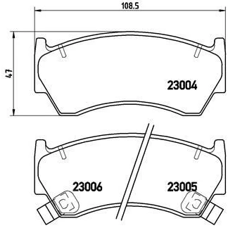 Bilde av BREMBO P 56 033 Bremseklosser med akustisk slitasjevarsel uten tilbehør