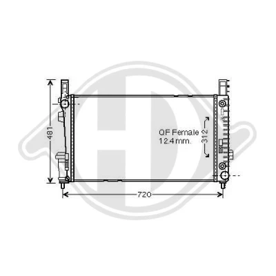 Bilde av DIEDERICHS DCM2415 Radiator Aluminium 648 406 24 Climate