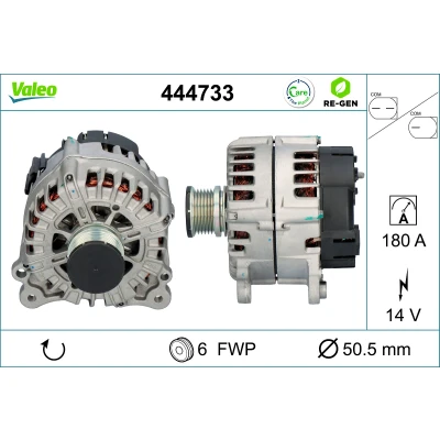 Bilde av VALEO 444733 Dynamo 14V 180A AUDI: A4 B8 Avant, A5 Coupé, Allroad