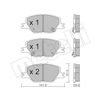 Bilde av METELLI 22 1177 0 Bremseklosser med akustisk slitasjevarsel OPEL: Insignia B Sports Tourer, Grand Sport