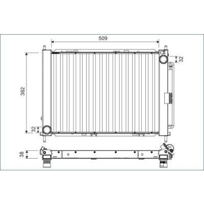 Bilde av VALEO 822675 Kondensator med tørker 15mm 10mm Aluminium 410mm