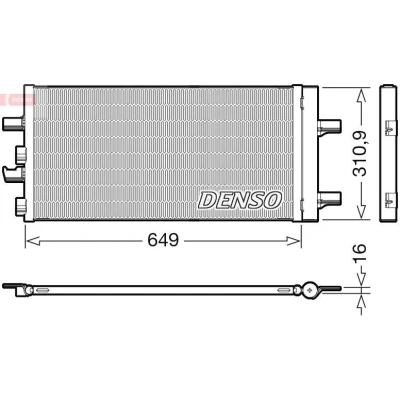 Bilde av DENSO DCN05104 Kondensator med tørker R 134a