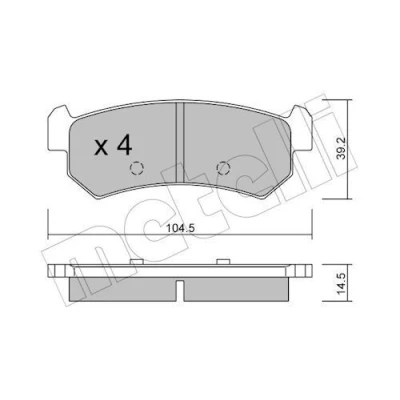 Bilde av Bremseklosser sett, Bakaksel, chevrolet,daewoo,suzuki, 55500 85Z00, 96405131